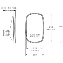 Oglinda retrovizoare laterala universala cu prindere pe bare cu diametre intre 10 si 22 mm Oglinda retrovizoare laterala universala cu prindere pe bare cu diametre intre 10 si 22 mm